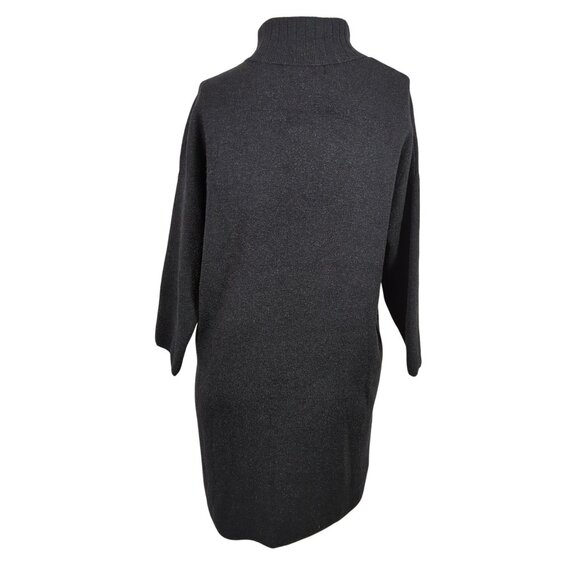 Pomander Place Tuckernuck Noir Vivianne Shimmer Turtleneck Sweater Dress Small - Picture 9 of 16